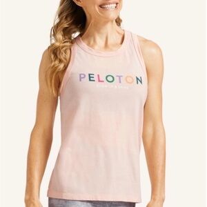 Peloton Go-To Racer Tank with Multicolor Lettering Sz XXL Athleisure Work Out